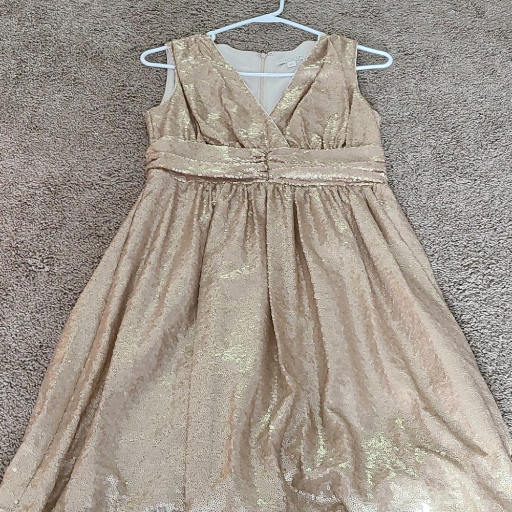 Gold sequins dress